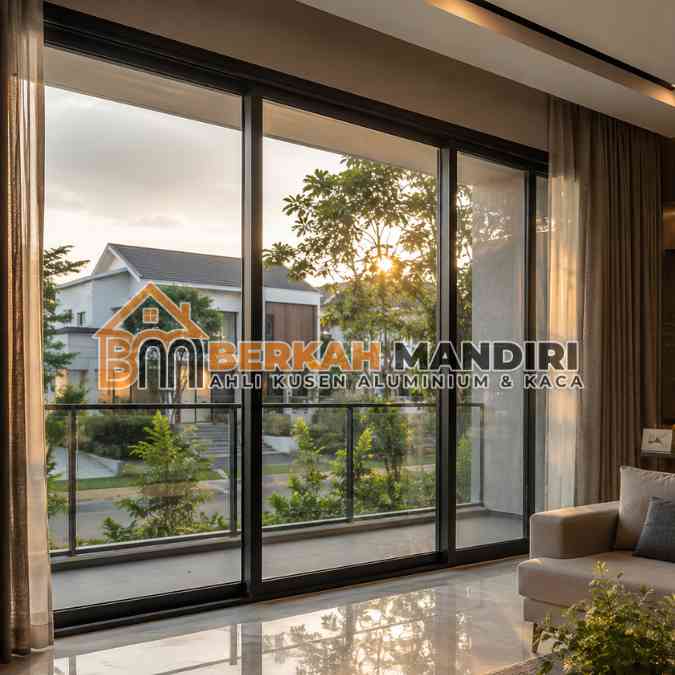 Kusen jendela aluminium Rawalumbu Bekasi sliding bebas pasang